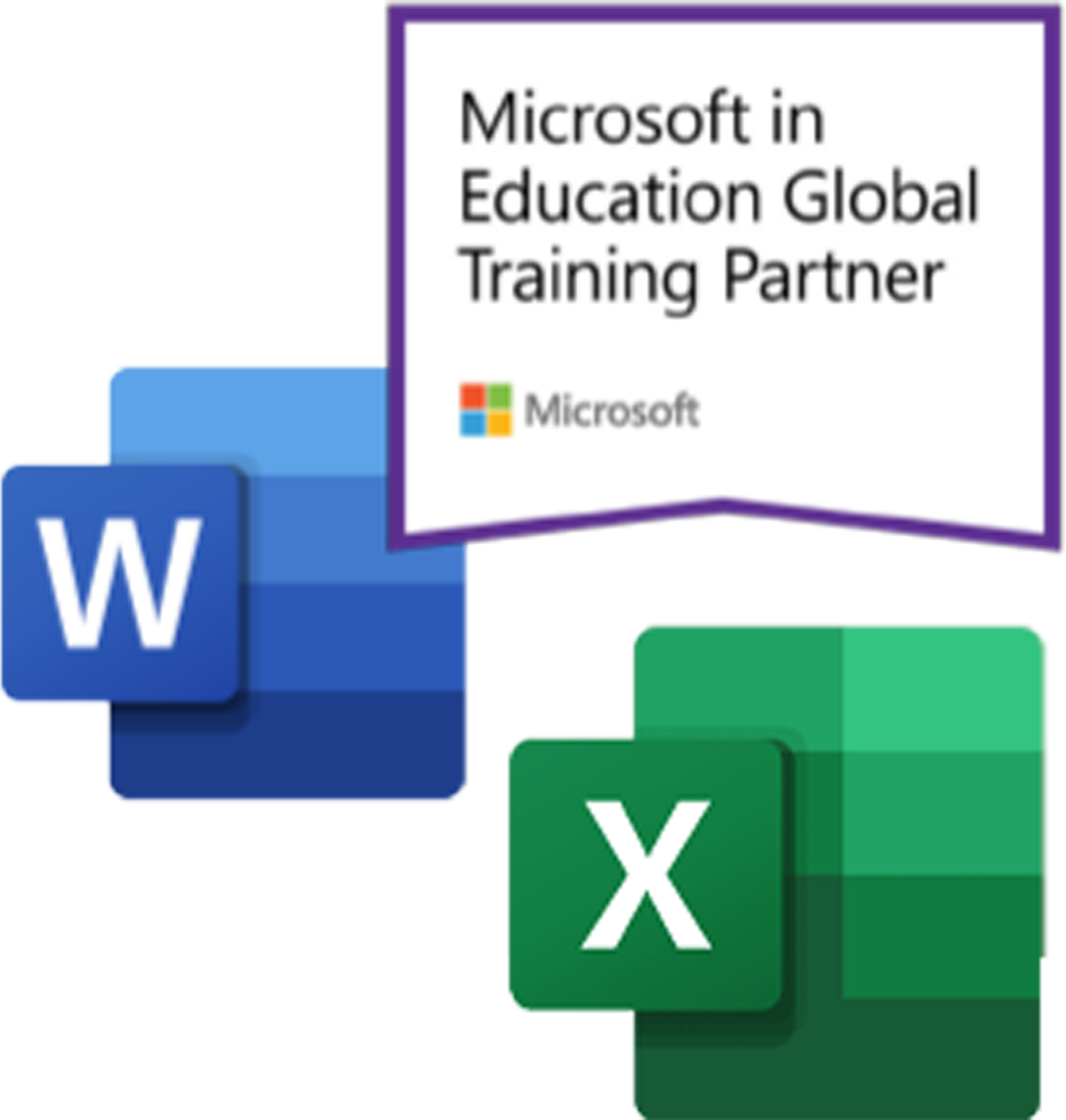 Achievement badges in Aspire360 LMS recognising completion of digital skills courses and professional development.