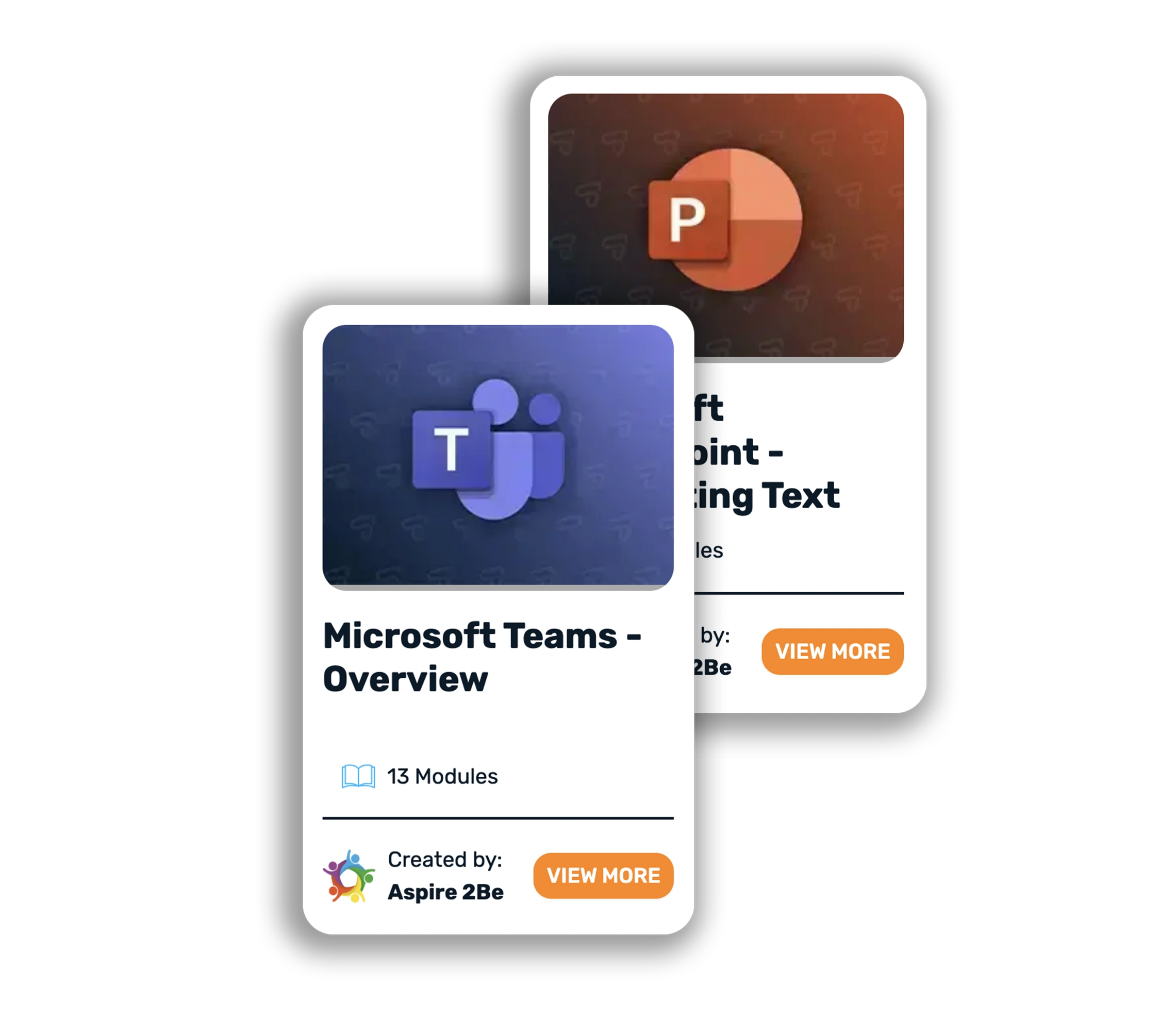 Customizable course pathways in Aspire360 LMS, helping users create personalised learning paths for skill development.