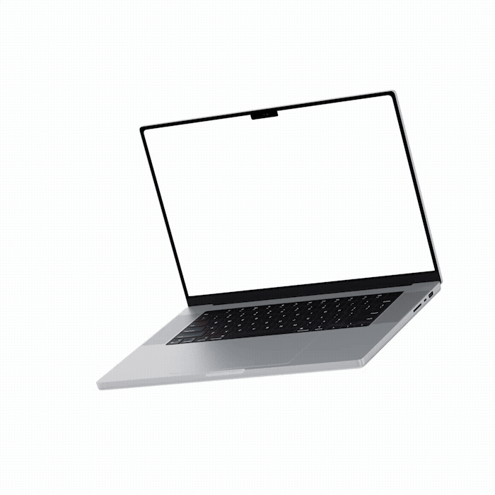 Laptop screen showing a range of course icons from Aspire360