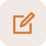 Aspire360 orange course creator, BeBot, pen and pencil icon