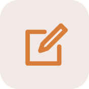 Aspire360 orange course creator, BeBot, pen and pencil icon